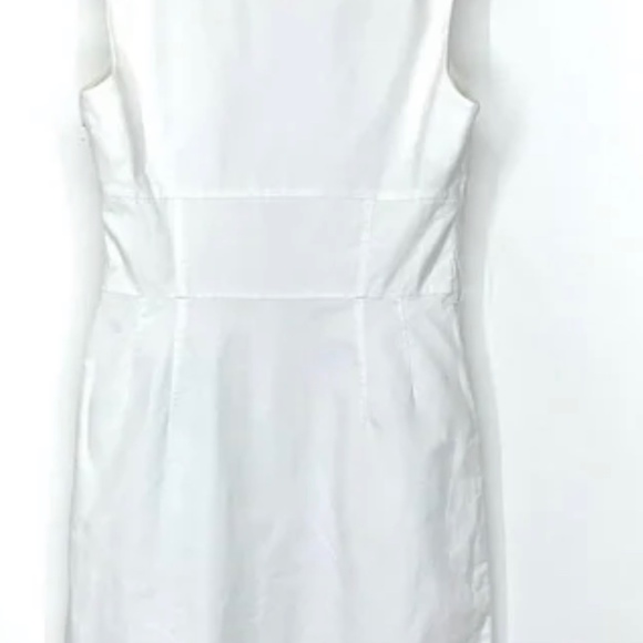 Tory Burch Modest Midi White Cotton Dress - Picture 2 of 13